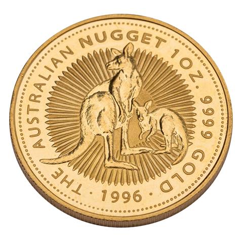Australien/GOLD - Elisabeth II (1952-2022) 100 Dollar 1996. Känguru/Nugget.