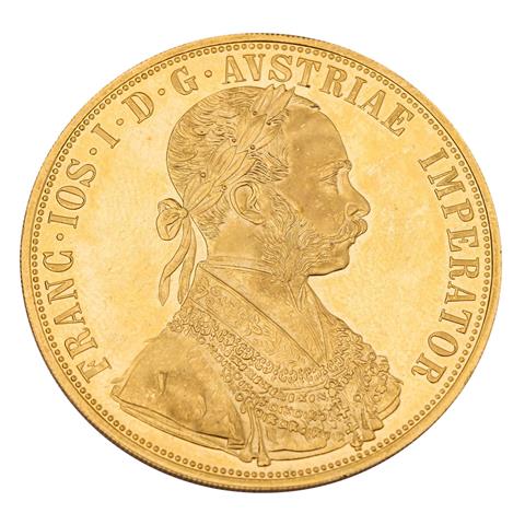 Österreich/GOLD - Franz Joseph I. 1848-1916. 4 Dukaten 1915. Offizielle Nachprägung.