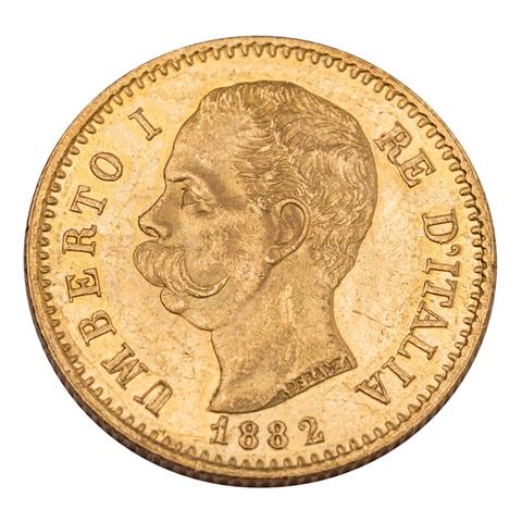 Italien/GOLD - Umberto I. 1878-1900. 20 Lire 1882.