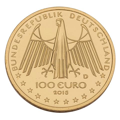 BRD/Gold - 100€ 2015/D, Oberes Mittelrheintal,