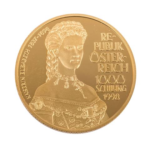 Österreich /GOLD - 1.000 öS 'Kaiserin Elisabeth' 1998 PP