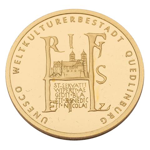 BRD/GOLD - 100 Euro GOLD fein, Quedlinburg 2003-J