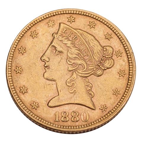 USA /GOLD - 5 $ Half Eagle Liberty Head 1880