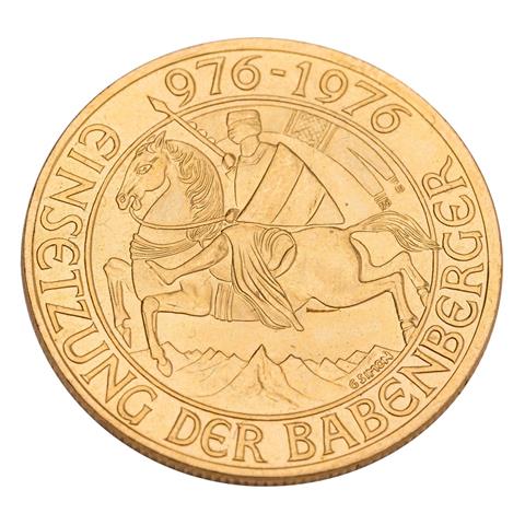 Österreich /GOLD - 1000 Schilling, Babenberger 1976