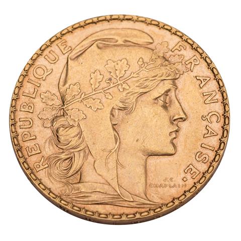 Frankreich /GOLD - 20 Francs Marianne 1904