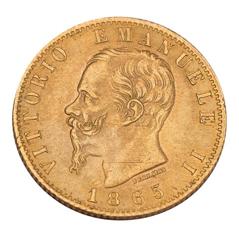 Italien /GOLD - Vittorio Emanuele II. 20 Lire 1865