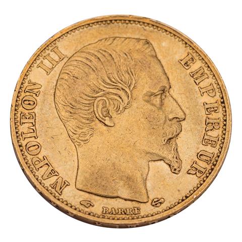 Frankreich /GOLD - Napoleon III. 20 Francs 1859-A