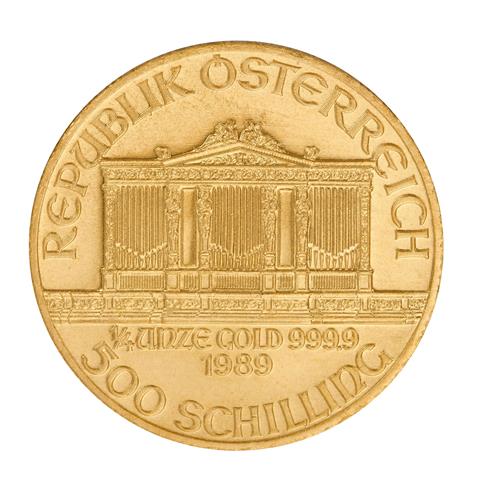 Österreich/Gold - 500 Schilling 1989, Wiener Philharmoniker,