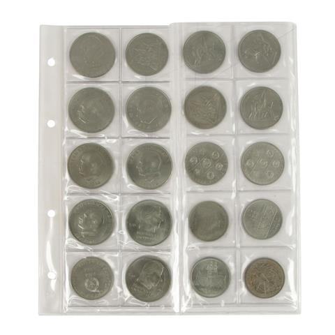 DDR - Sammlung von 19 Münzen, dazu BRD 5 DM Zollverein 1984,