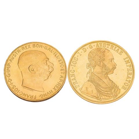 Österreich /GOLD-Lot - Franz Josef I. 100 Kronen & 4 Dukaten  1915/NP