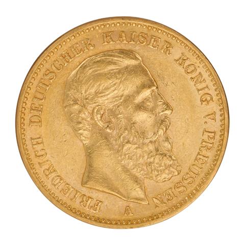 Dt. Kaiserreich/GOLD - Preussen, Friedrich III. 20 Mark 1888 A