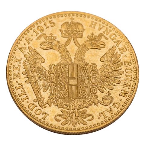 Österreich/GOLD - 10 Kronen Franz Joseph I. mit Kranz 1915/NP