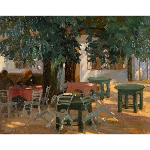 RUSZTI, GYULA (1885-1918) "Mittags auf der Terrasse"