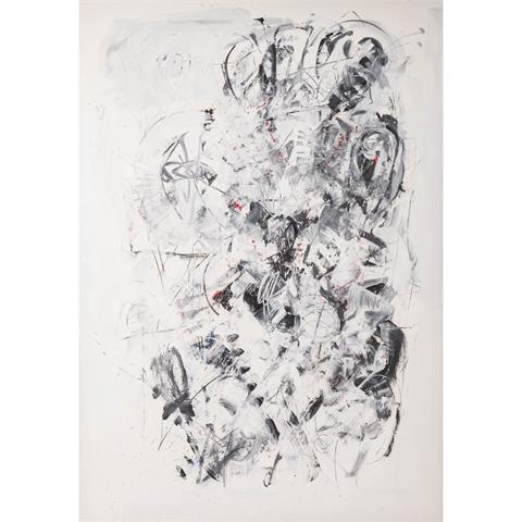 CZICHON, JOACHIM (geb. 1952), "Abstrakte Komposition in Schwarz und Weiß", 1990,