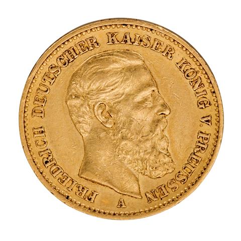 Dt. Kaiserreich /GOLD - Preussen, Friedrich III. 20 Mark 1888-A