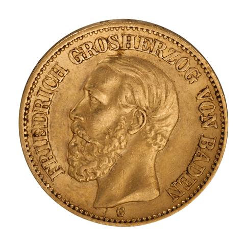 Dt. Kaiserreich /GOLD - Baden, Friedrich I. 20 Mark 1894-G