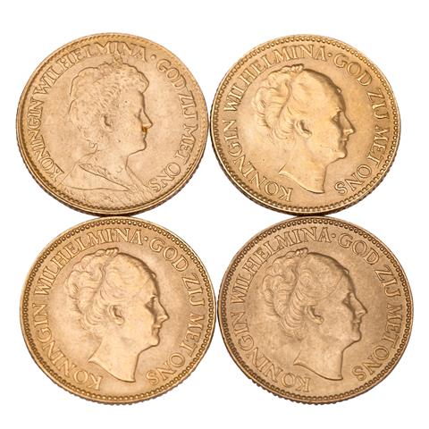 Niederlanden /GOLD - Wilhelmina, 4 x 10 Gulden