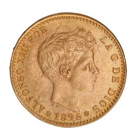 Spanien /GOLD - Alfons XIII. 20 Pesetas 1896