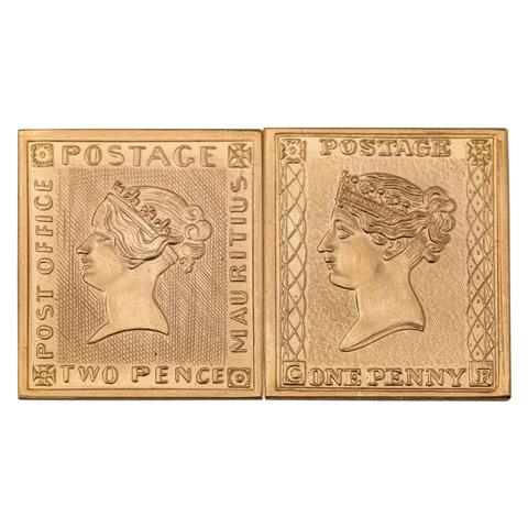 Briefmarken in GOLD - 2 x Queen Victoria,