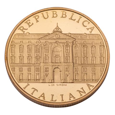 Italien - 50.000 Lire 2001,Königspalast Caserta, GOLD,