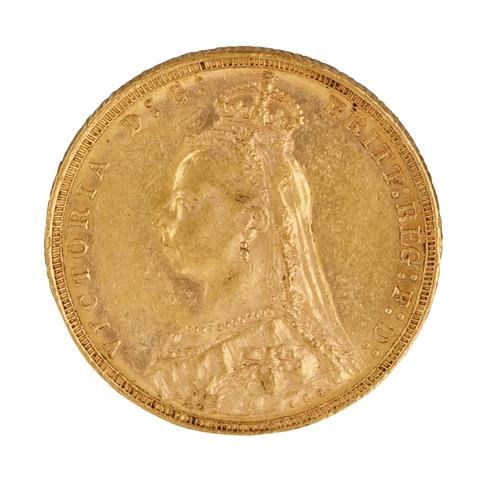 Australien /GOLD - Viktoria, 1 Sovereign 1890-M