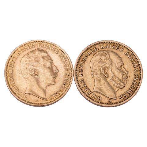Dt. Kaiserreich/GOLD - Preussen, 2 x 20 Mark