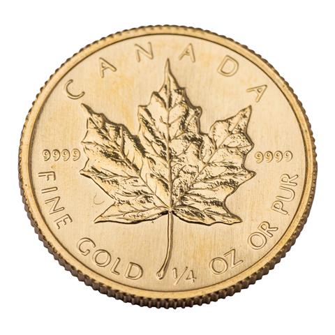 Kanada /GOLD - 10 Dollars 1986, 1/4 oz Maple Leaf