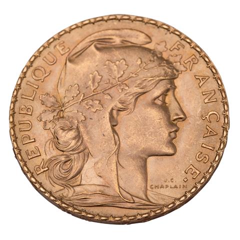 Frankreich /GOLD - Republik 20 Francs 'Marianne' 1911