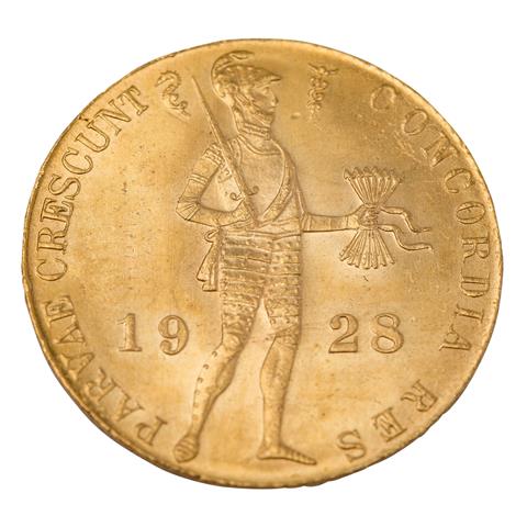 Niederlanden /GOLD - 1 Dukat 1928 'Stehender Ritter'