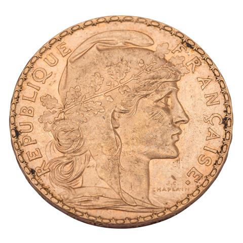 Frankreich /GOLD - 20 Francs Marianne 1907