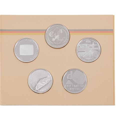 BRD SILBER-Gedenkmünzenset 2002 5 x 10 Euro