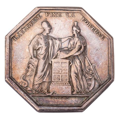 Frankreich - Silberjeton in oktogonaler Form o.J., Napoleon als Konsul, 1799-1804,