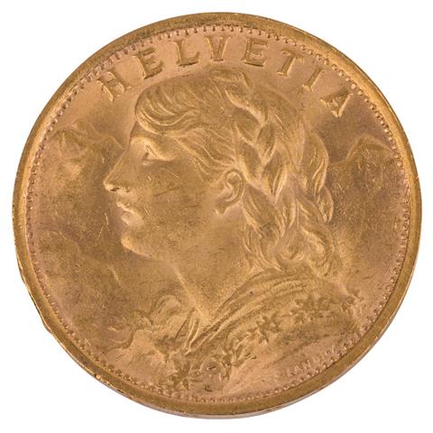 Schweiz/GOLD - 20 Franken 1936/B