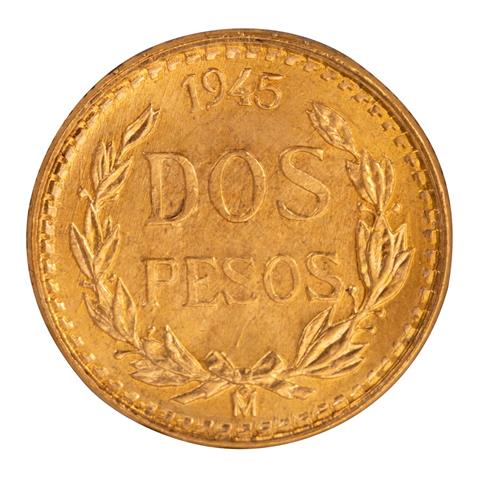 Mexiko /GOLD - Centenarios 2 Pesos 1945