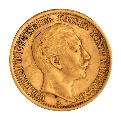 Dt. Kaiserreich /GOLD - Preußen, Wilhlem II. 20 Mark 1906-A