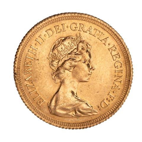 Großbritannien /GOLD - Elisabeth II Diadem, 1 Sovereign 1978,