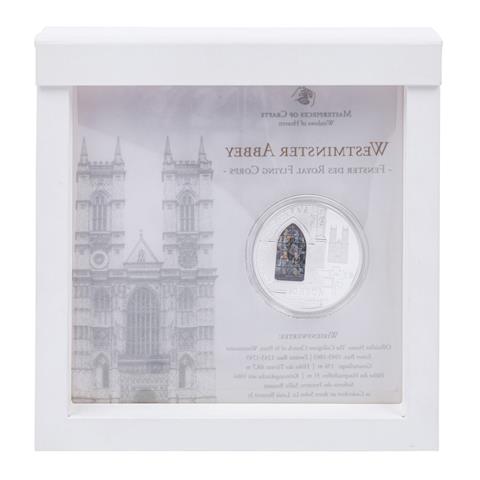 Cook-Inseln/SILBER - 10 Dollars 'Westminster Abbey - Fenster des Royal Flying Corps' 2011, PP,