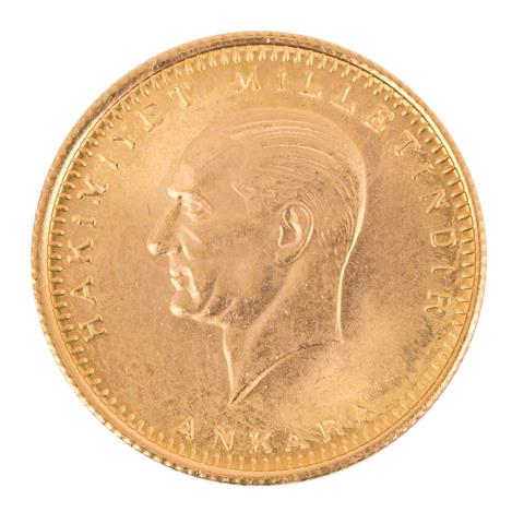 Türkei /GOLD - Tam Cumhuriyet Altini 100 Kuruş 1923