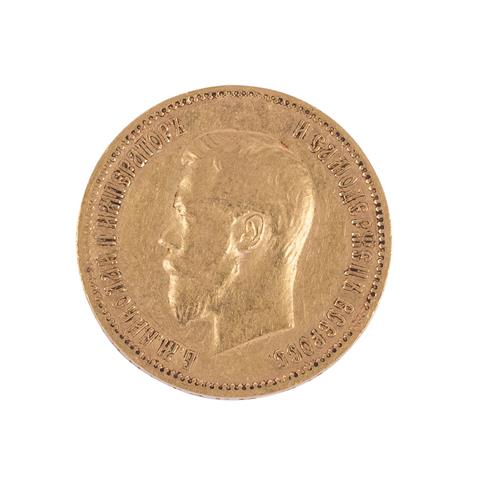 Russland/GOLD - 10 Rubel Zar Nikolaus II. 1900, ss,