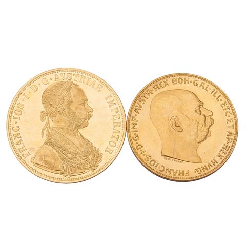 Österreichisches GOLD, 100 Kronen und 4 Dukat 1915/NP