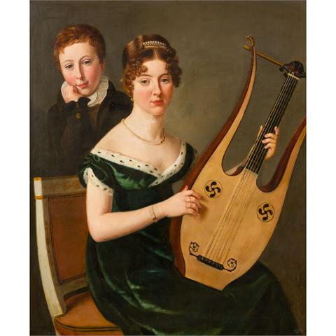 LAGARENNE, FÈLICITÈ (XIX) "Porträt der Gräfin de Berchamont" 1818