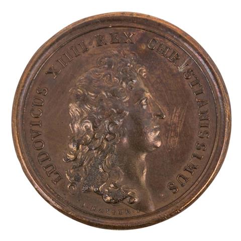 Frankreich - Bronzemedaille 1661, Ludwig XIV., auf seine persönliche Herrschaft,