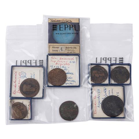 7 römische Bronzemünzen aus dem 1.Jh.v.Chr. und 1.Jh.n.Chr. -