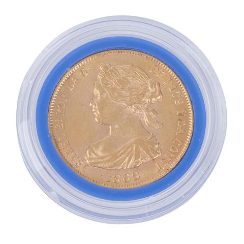 Spanien /GOLD - Isabella 100 Reales 1862