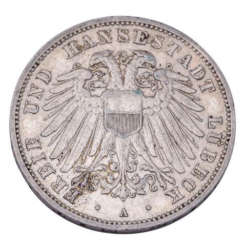 1 x Hansestadt Lübeck/Silber  - 3 Mark 1911/A,