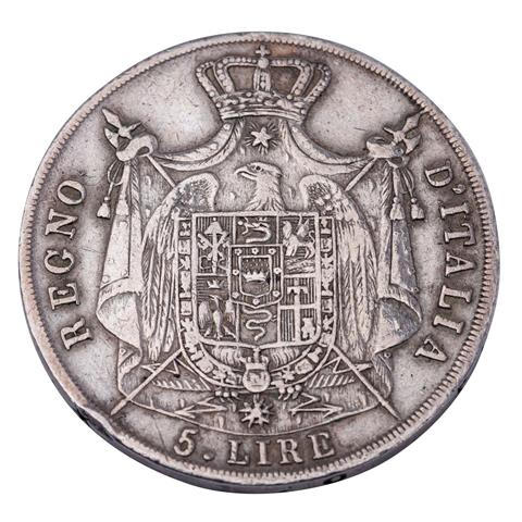 Italien/Königreich Napoleon - 5 Lire Napoleon I. 1812 M, ss+,