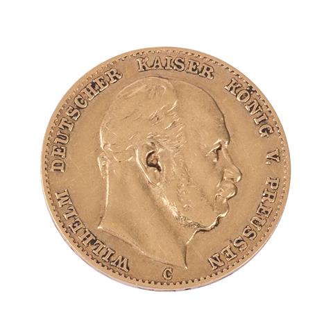Dt. Kaiserreich/GOLD - Preussen. Wilhelm I. 10 Mark 1878 C J.245.