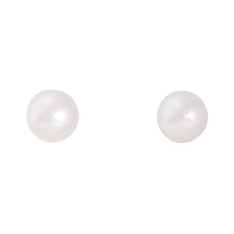 Paar doppelseitige Ohrstecker mit Perlen,