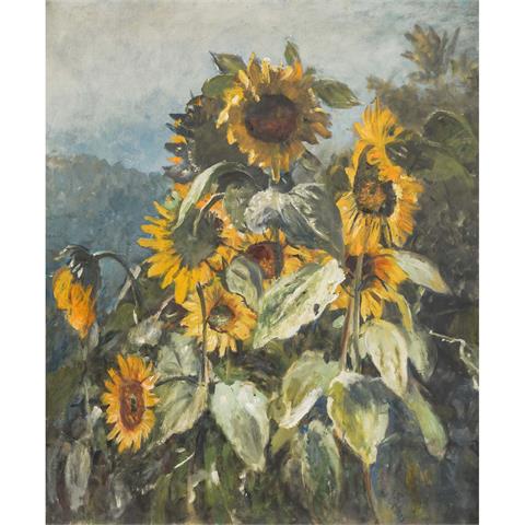 PETERS, ANNA, ATTRIBUIERT (1843-1926), "Sonnenblumen",