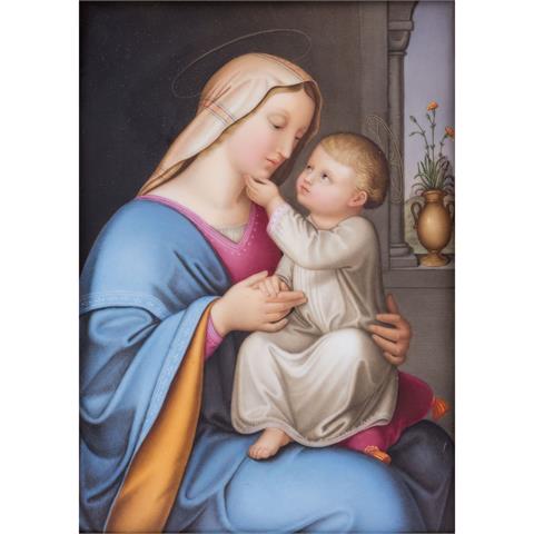 DEUTSCHLAND, Bildplatte "Maria mit Jesuskind”, Anfang 20. Jahrhundert